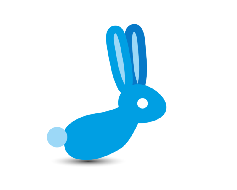 Blue bunny cartoon